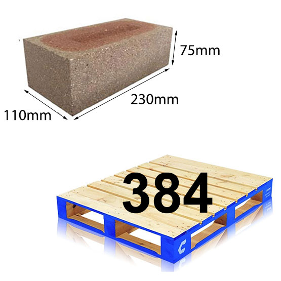 Brick Dry Pressed Commons 230x110x75mm Pallet of 384