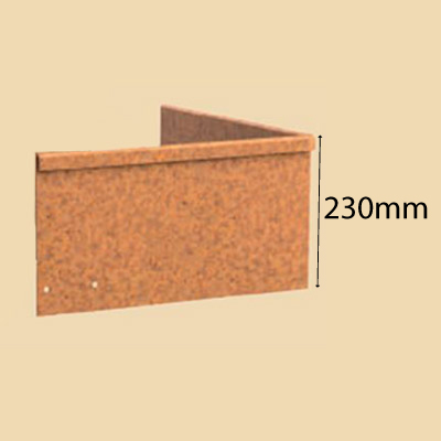 Shapescaper Edging Corner Piece 230mm Redcor Internal (Rust)