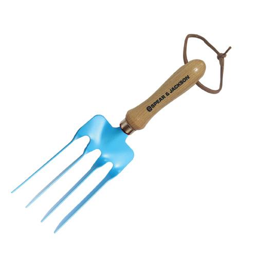 Colours Blue Hand Fork Head Size 145 x 70mm Handle Length 122mm